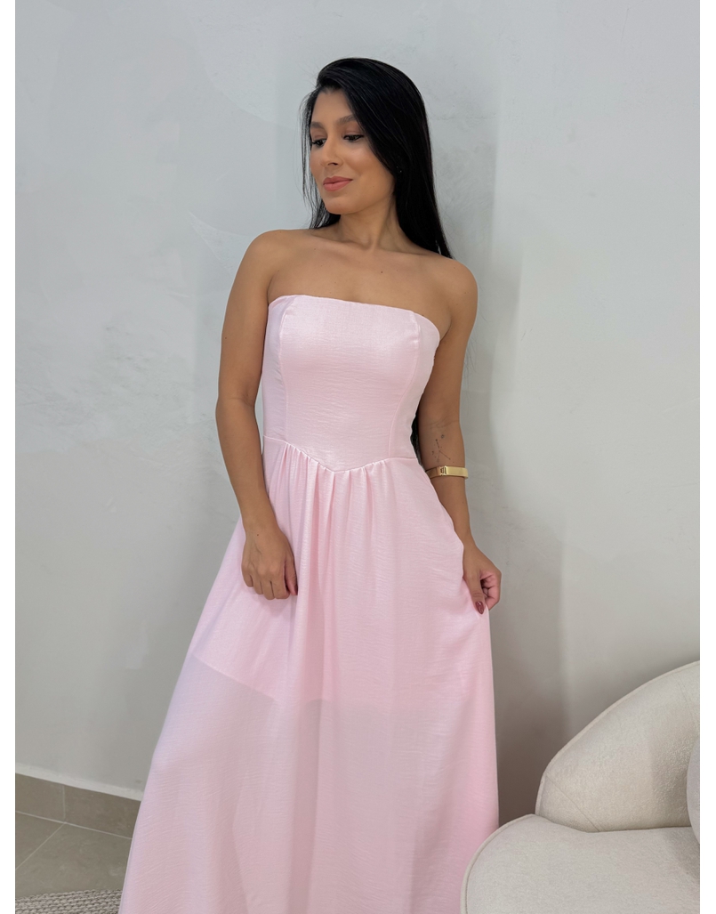 Vestido Tomara Que Caia Aline Rosa