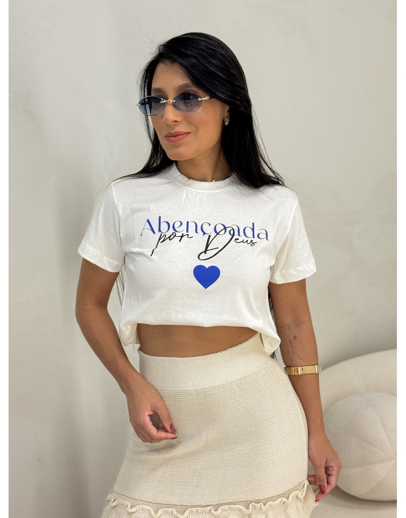 Camiseta Cropped Benção Off