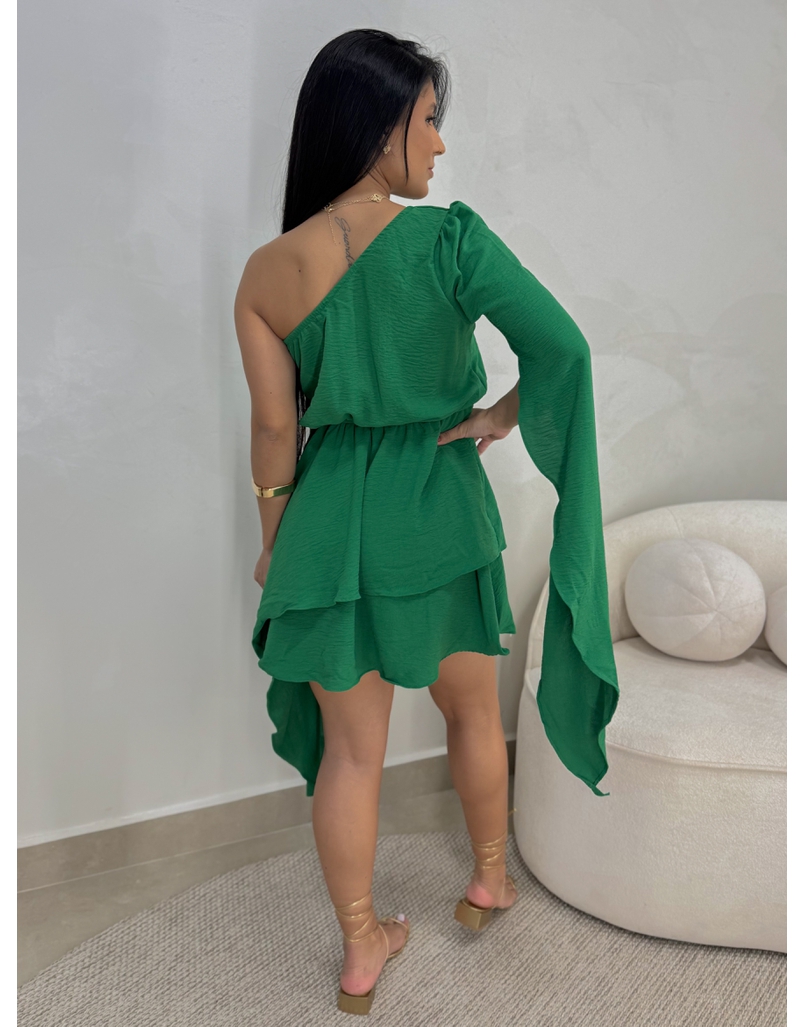 Vestido Nula Manga Becca Verde