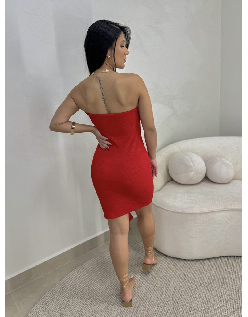 Vestido Babado Manuela Vermelho