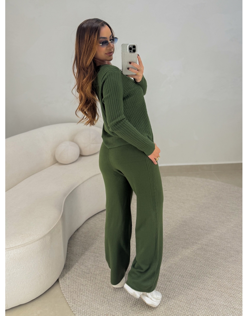Conjunto Tricot Zíper Germana Verde