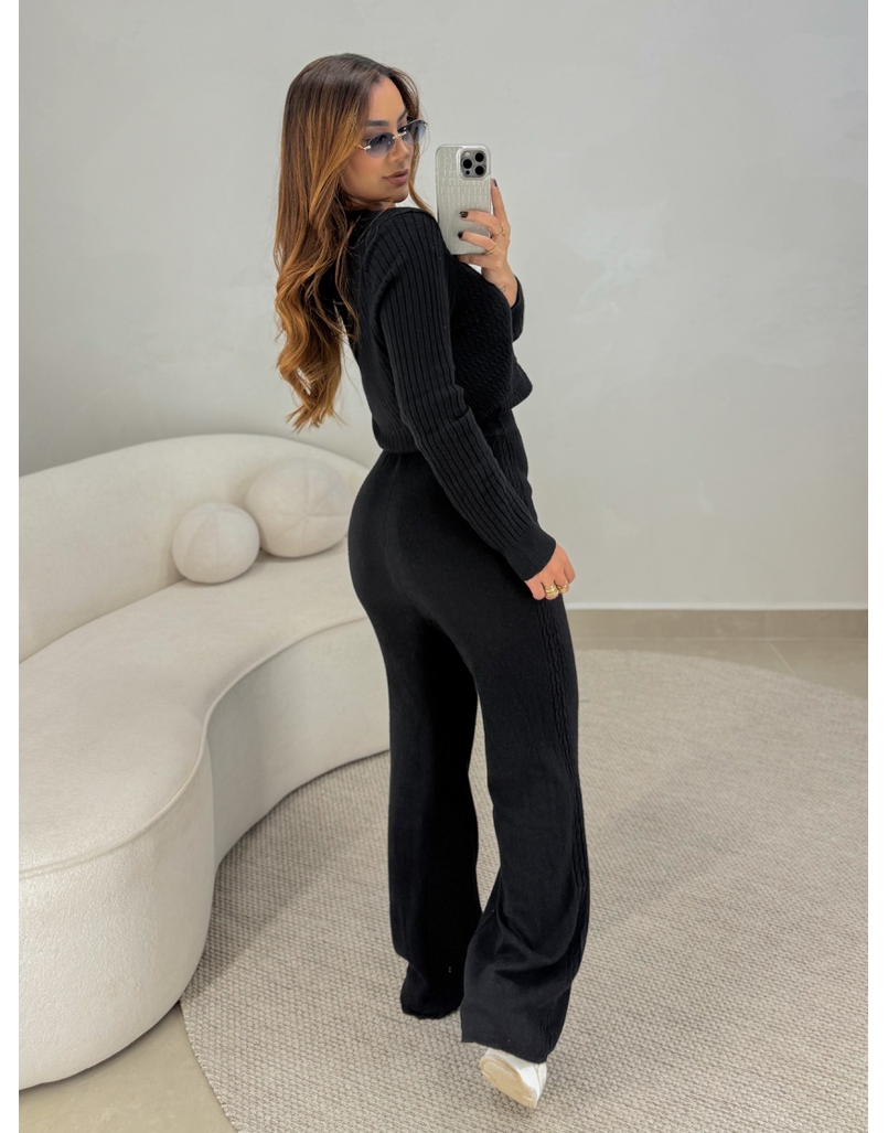 Conjunto Tricot Zíper Germana Preto