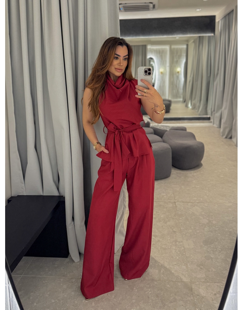 Conjunto Calça Bruxelas Cereja