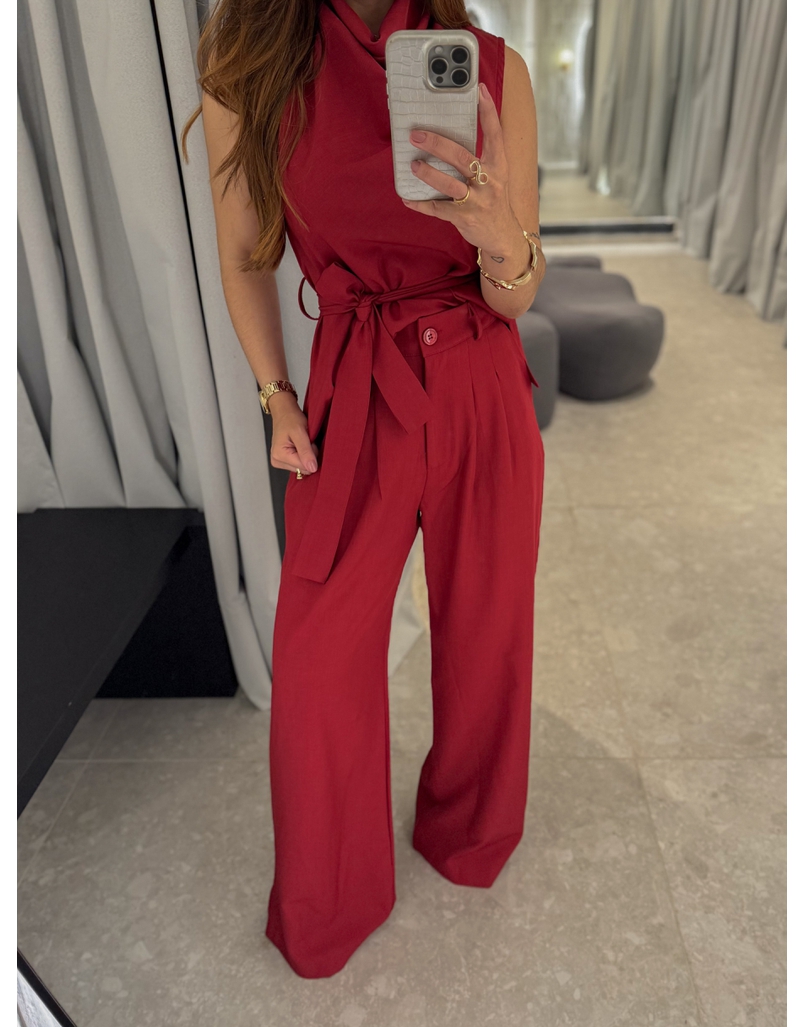 Conjunto Calça Bruxelas Cereja