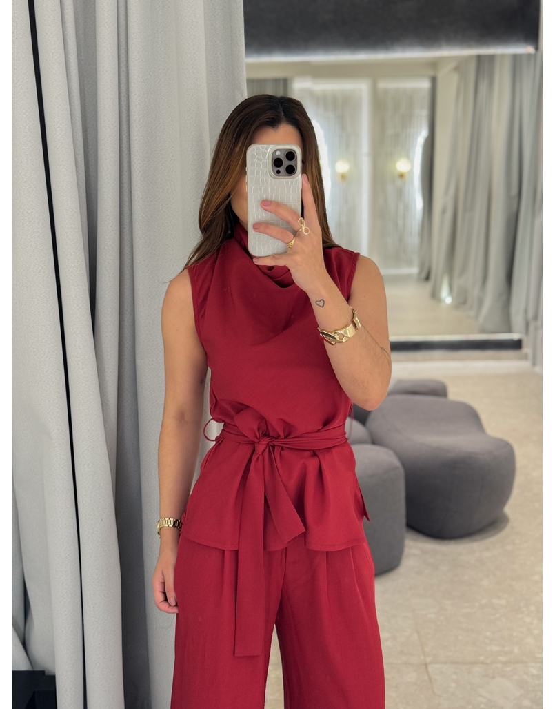 Conjunto Calça Bruxelas Cereja