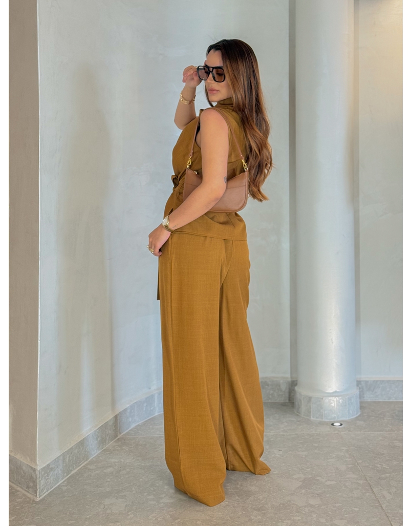 Conjunto Calça Bruxelas Camelo