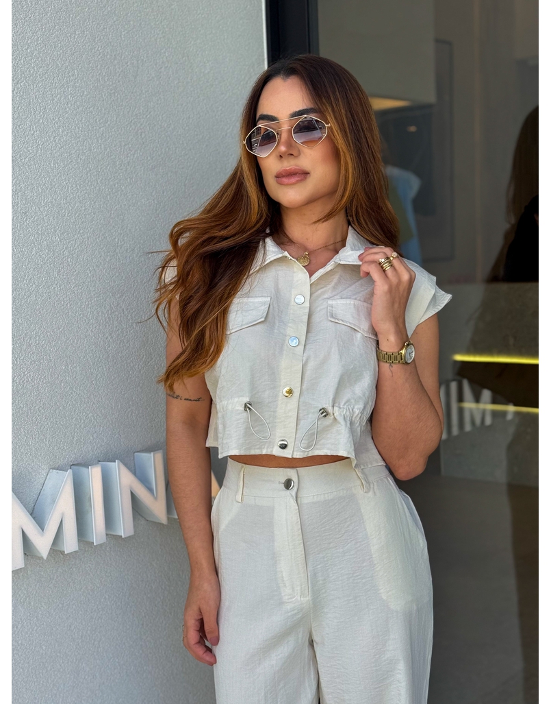 Conjunto Calça Natalia Areia