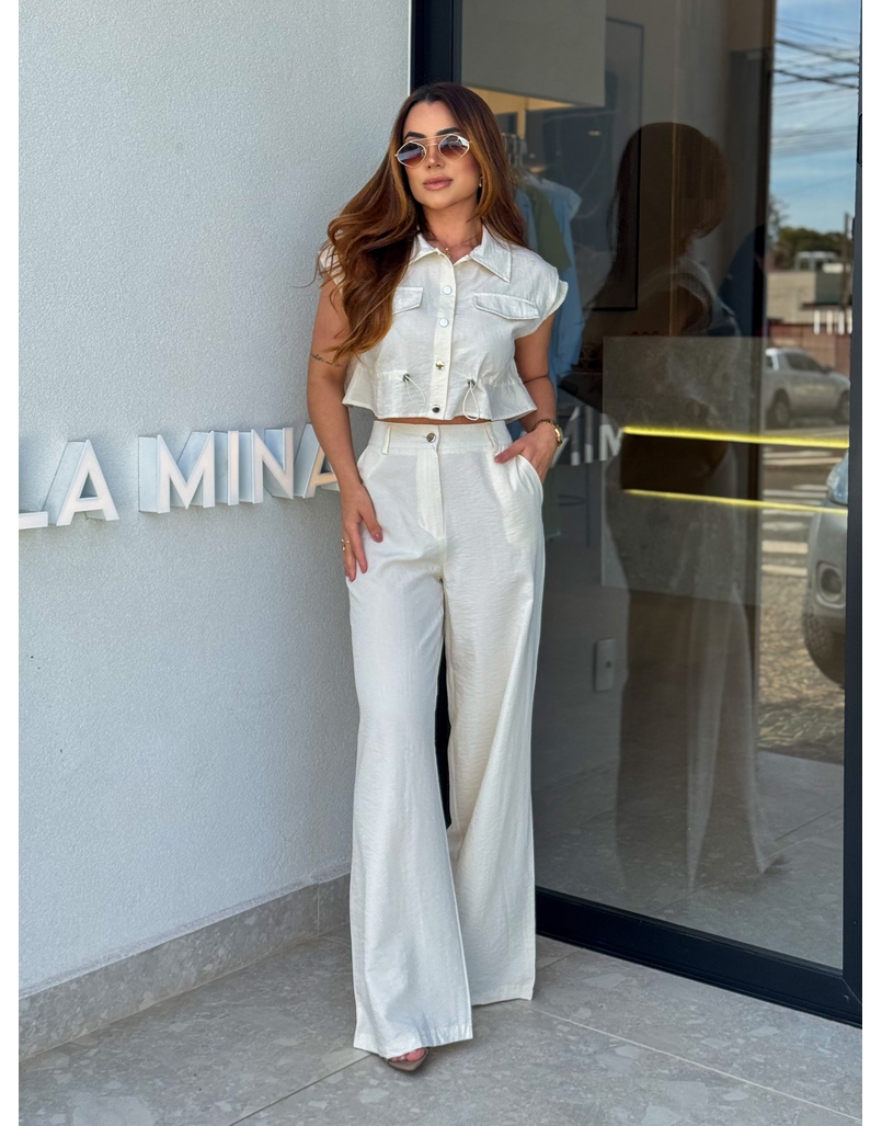 Conjunto Calça Natalia Areia