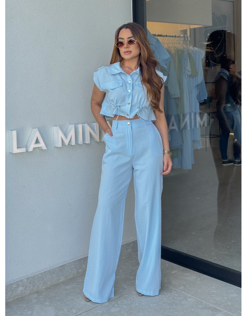 Conjunto Calça Natalia Azul