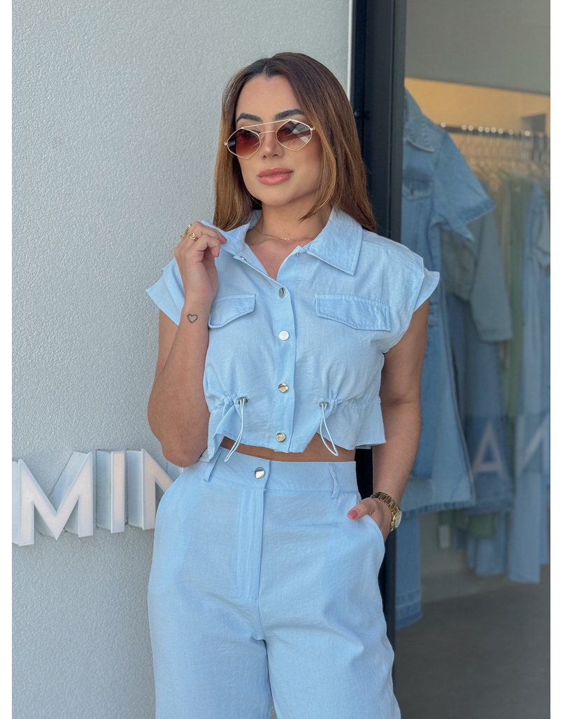 Conjunto Calça Natalia Azul