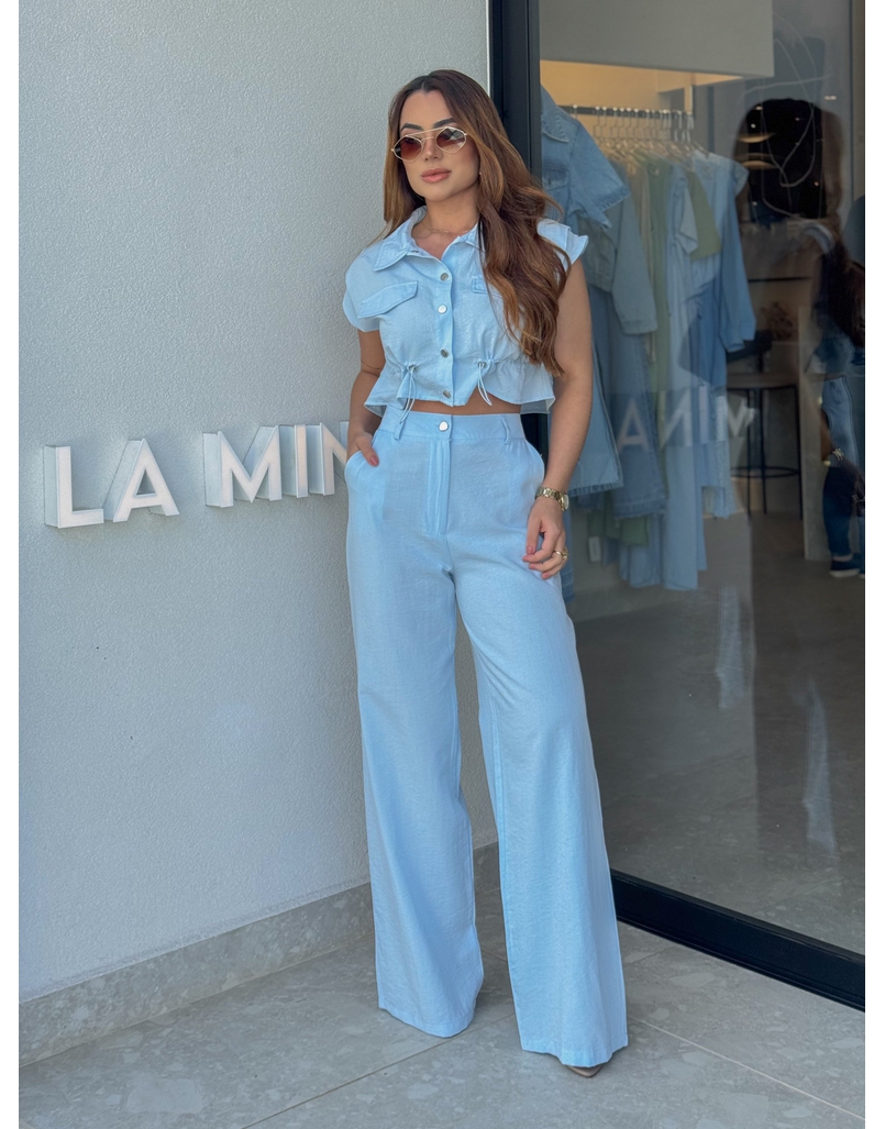 Conjunto Calça Natalia Azul