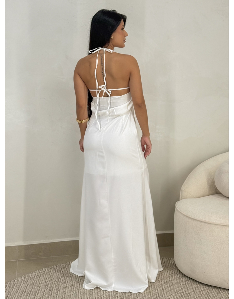 Vestido Franzido Chile Branco