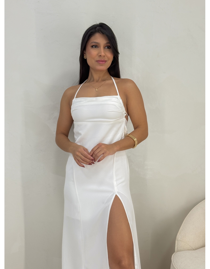 Vestido Franzido Chile Branco