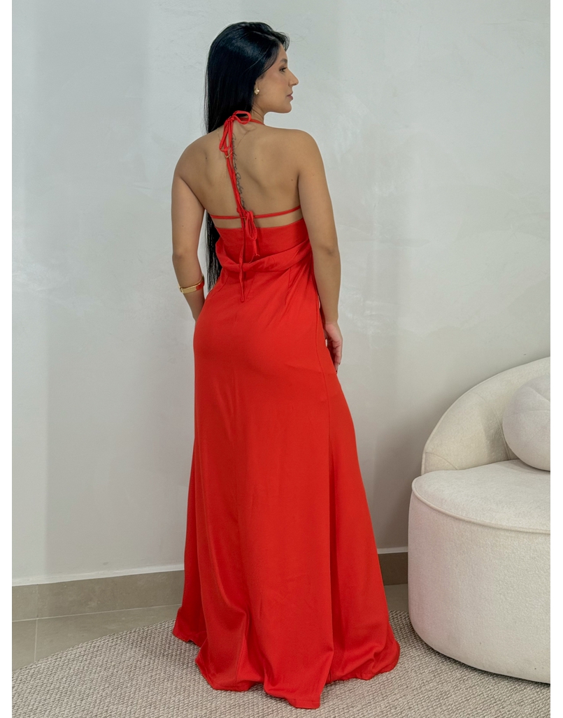 Vestido Franzido Chile Vermelho 