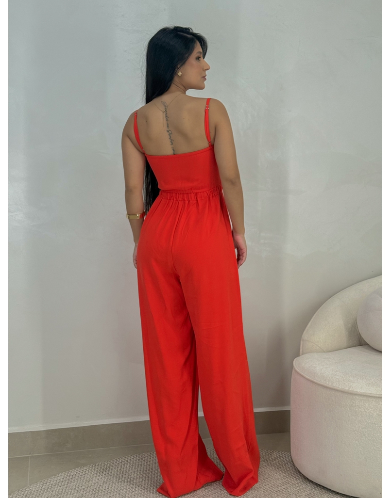 Macacão Pantalona Liz Vermelho 