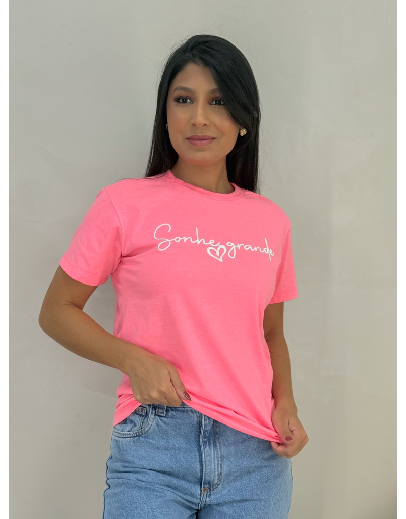 Camiseta Sonhe Grande Pink
