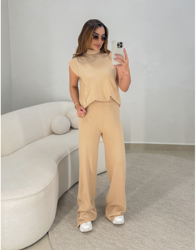 Conjunto Tricot Jamile Cappuccino