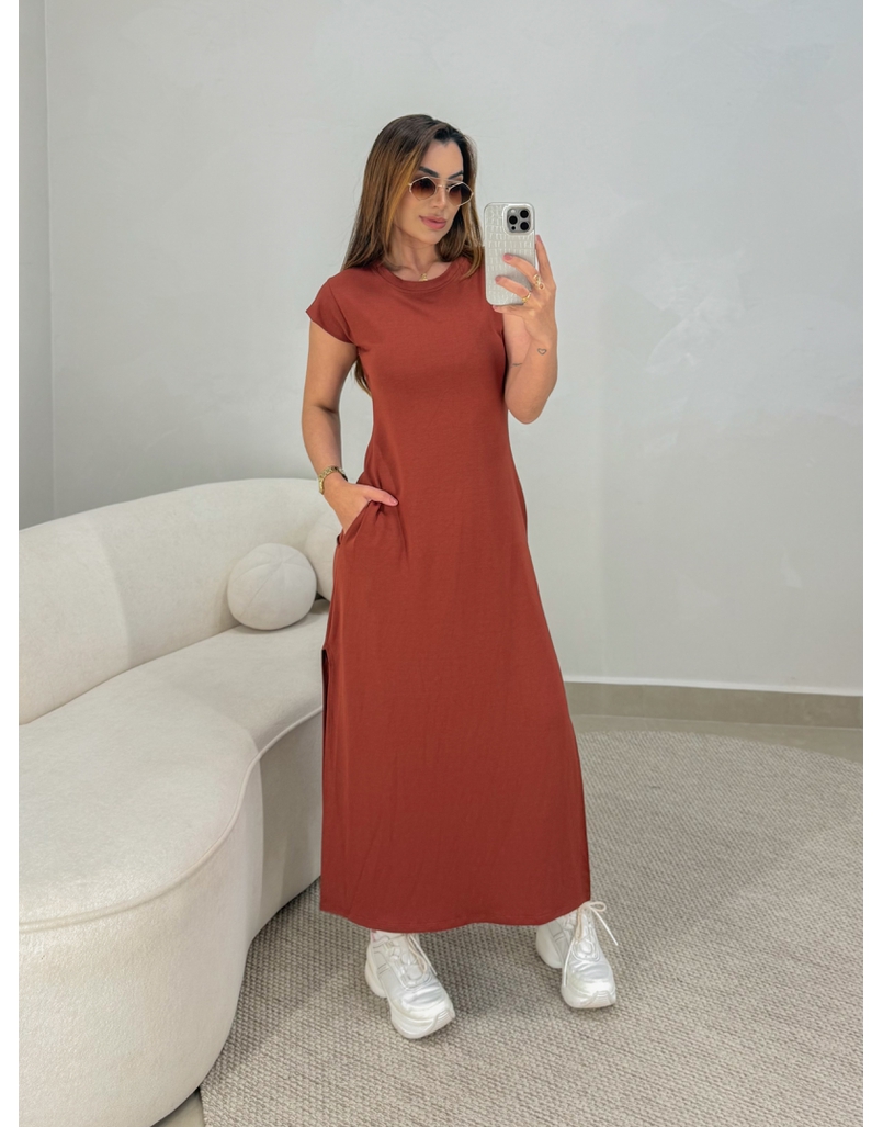 Vestido Muriel Telha