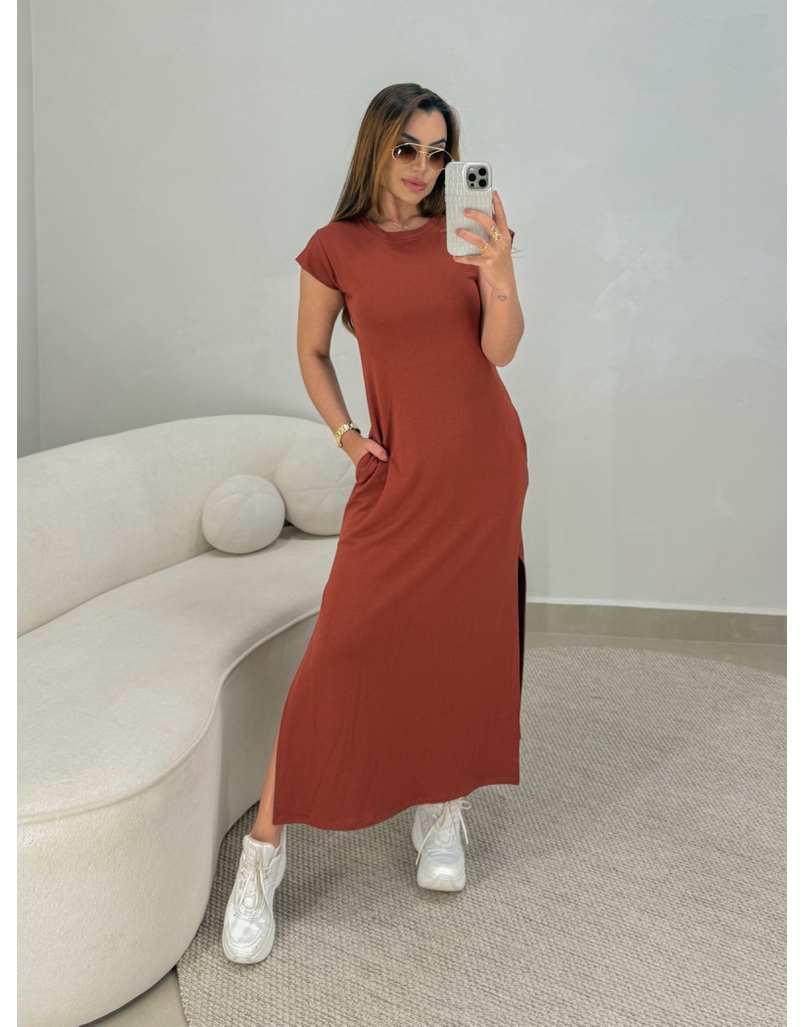 Vestido Muriel Telha