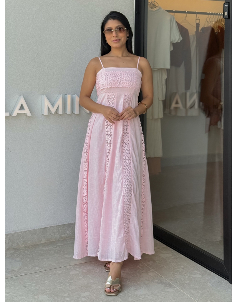 Vestido Laise Alcinha Madeline Rosa