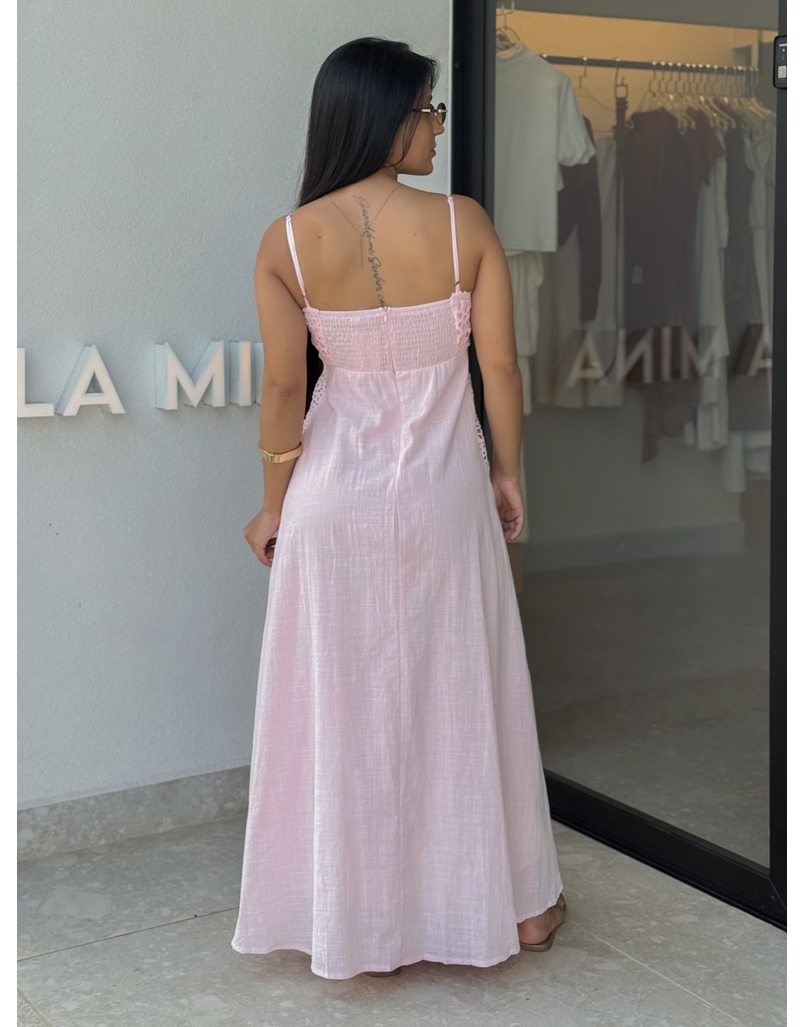 Vestido Laise Alcinha Madeline Rosa