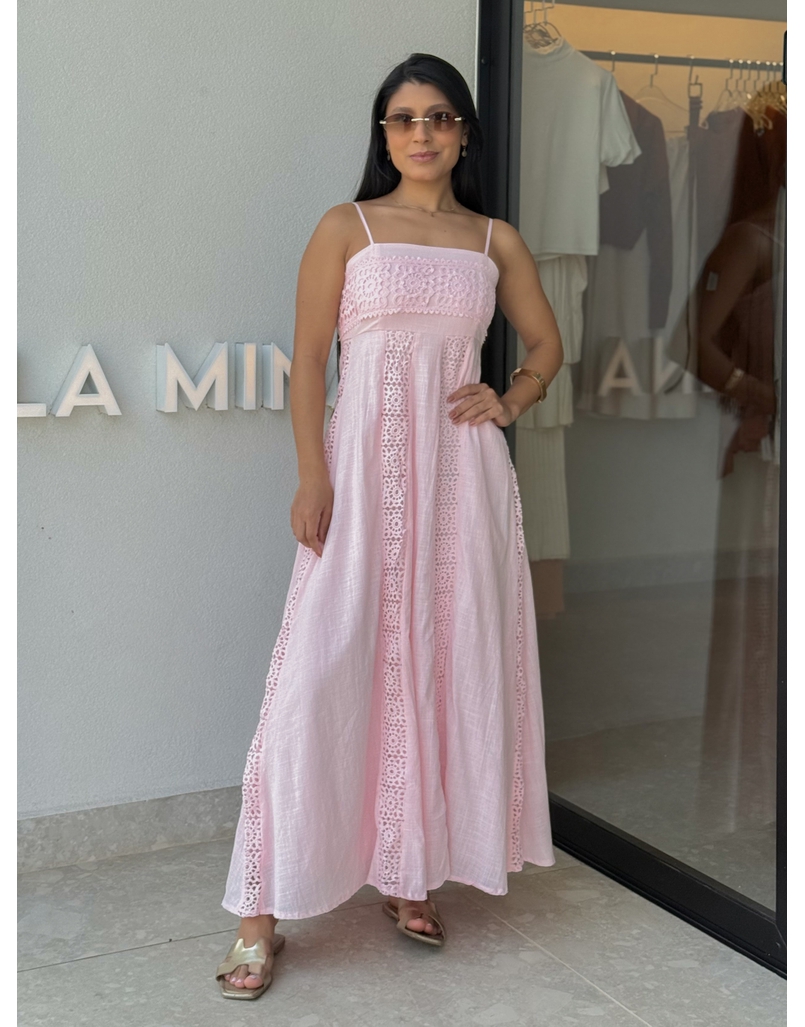 Vestido Laise Alcinha Madeline Rosa