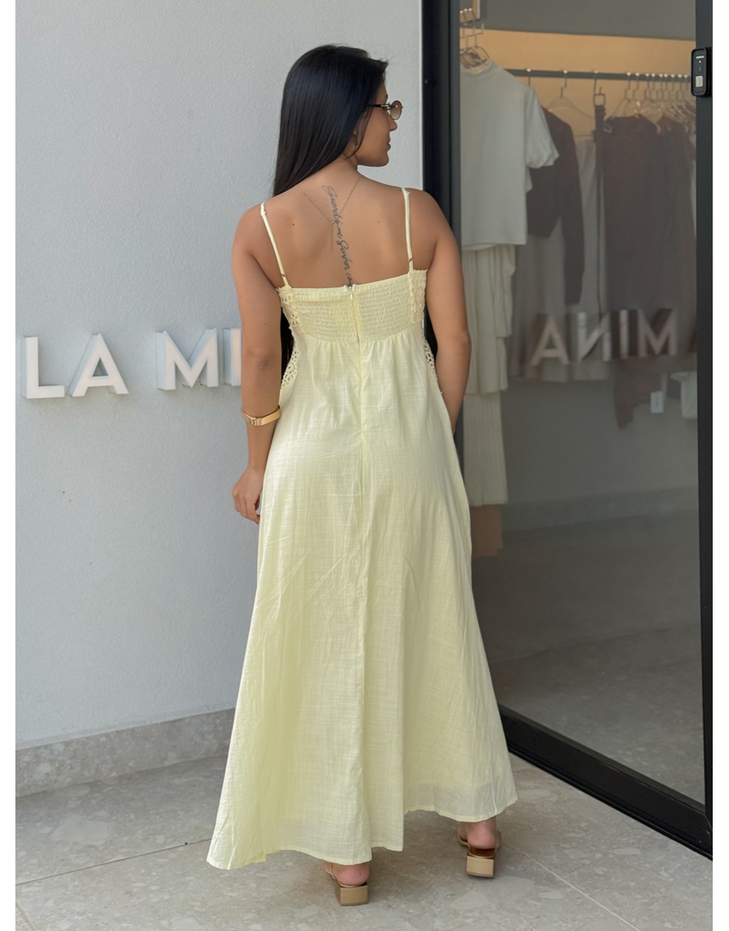 Vestido Laise Alcinha Madeline Amarelo