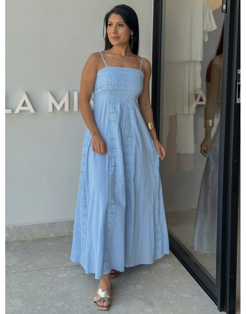 Vestido Laise Alcinha Madeline Azul