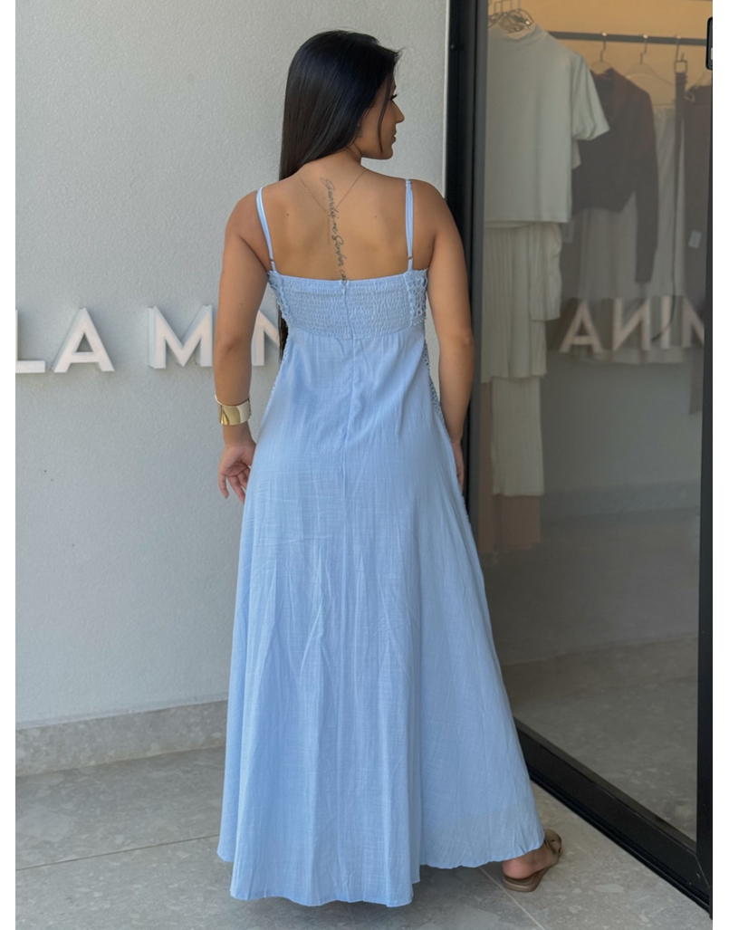 Vestido Laise Alcinha Madeline Azul