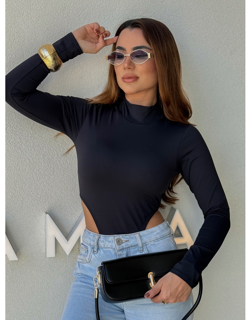 Body Manga Longa Nádia Preto