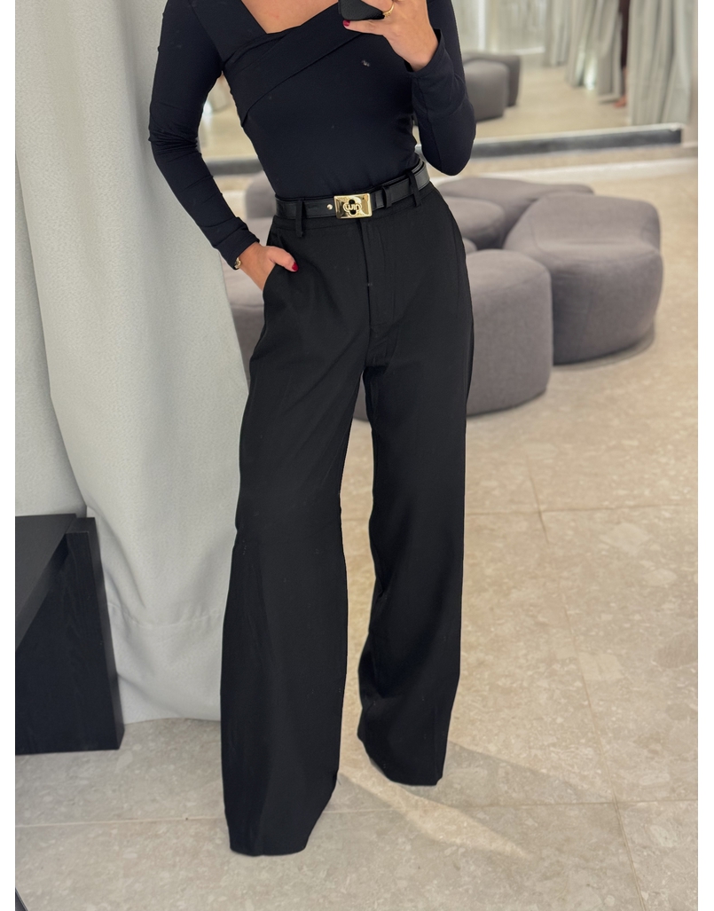 Calça Pantalona Beatriz Preta