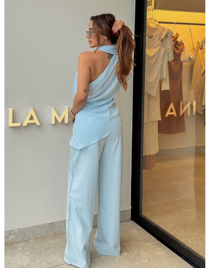 Calça Pantalona Beatriz Azul