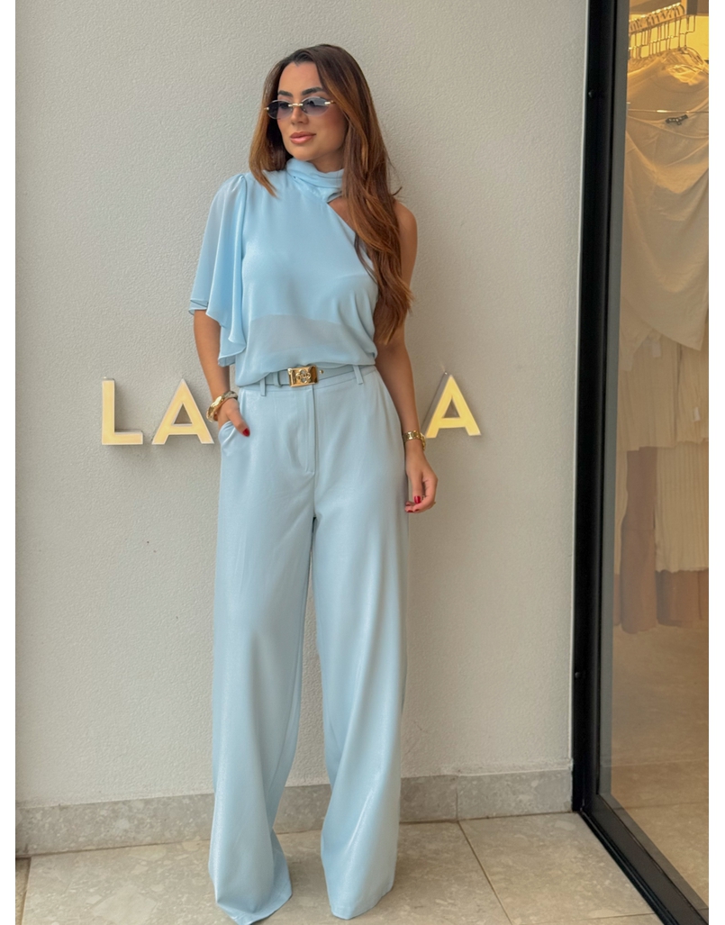 Calça Pantalona Beatriz Azul