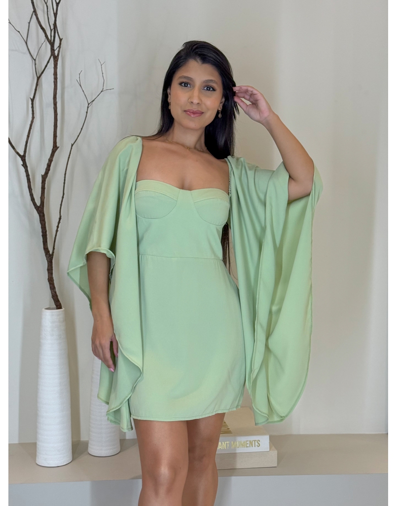Vestido Meia Taça Denise Verde