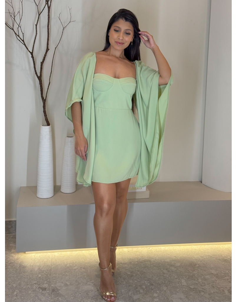 Vestido Meia Taça Denise Verde