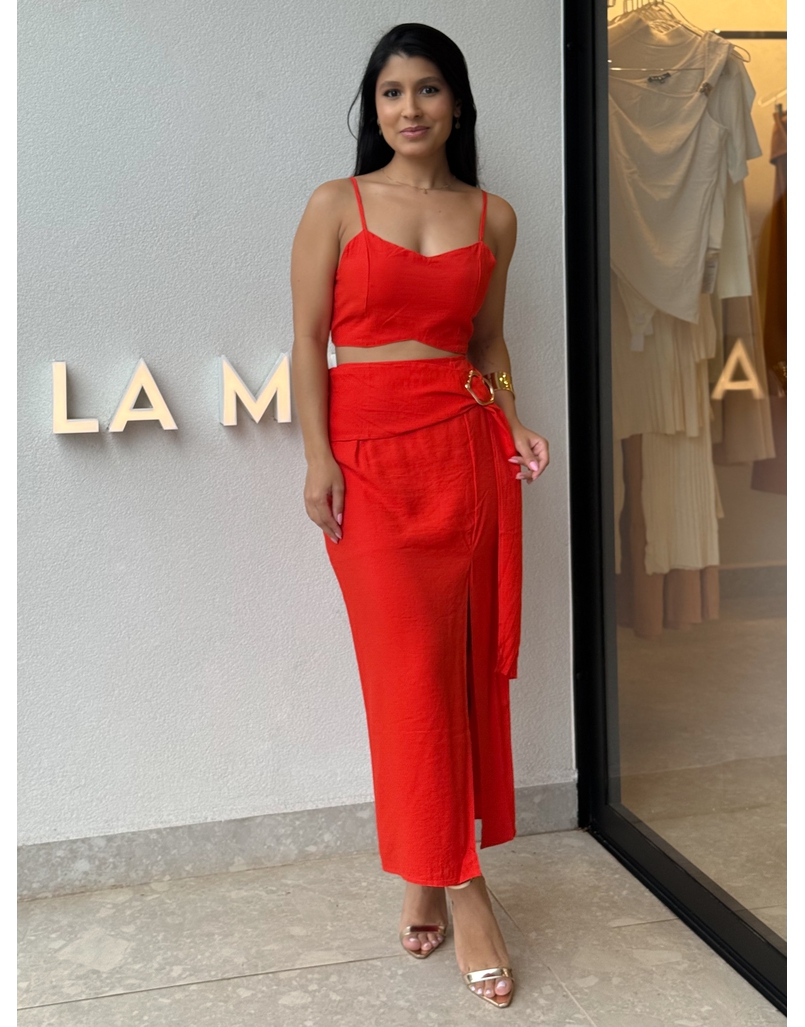 Conjunto Saia Anne Vermelho