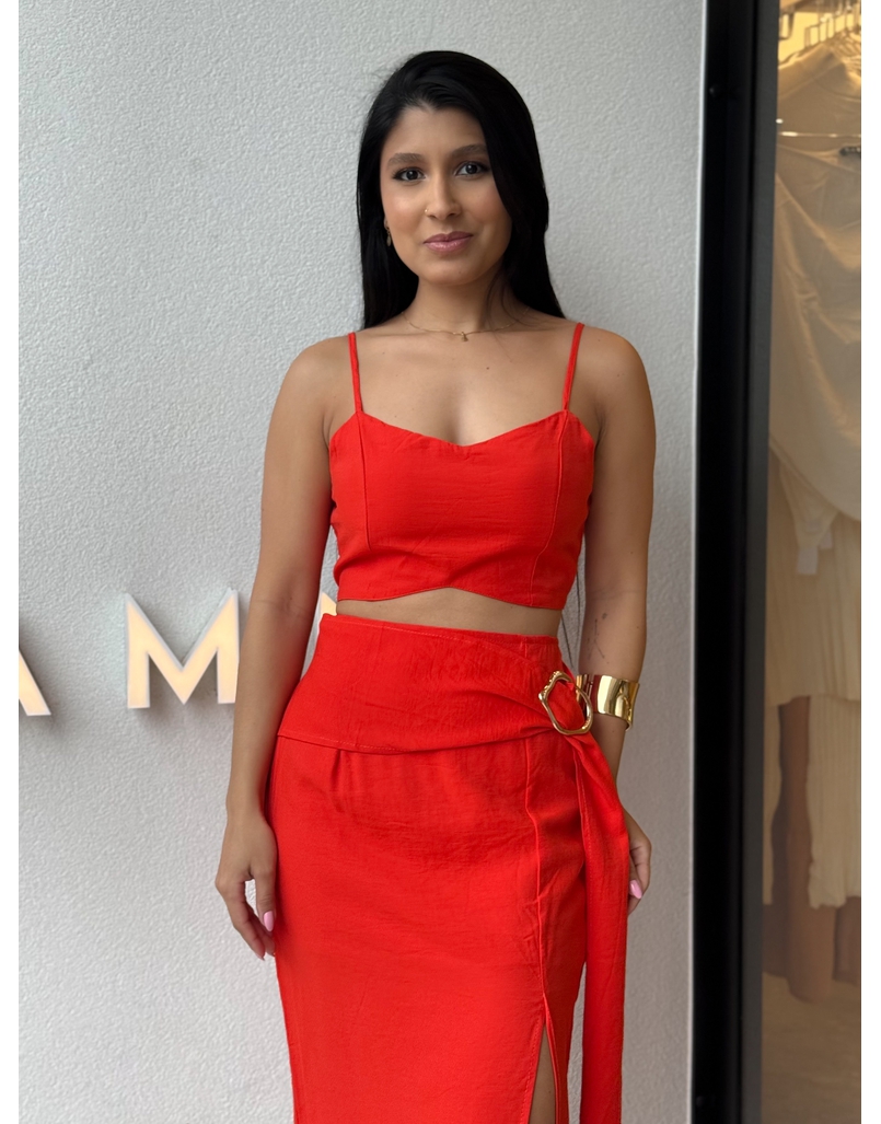 Conjunto Saia Anne Vermelho