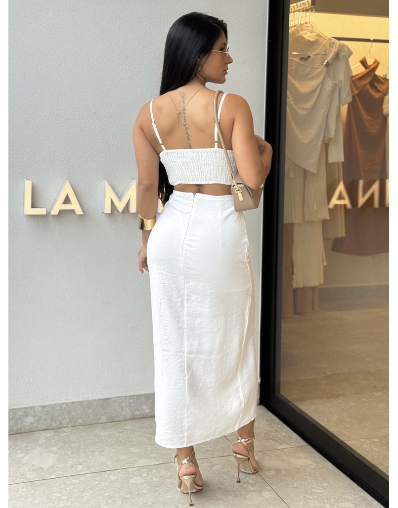 Conjunto Saia Anne Branco 