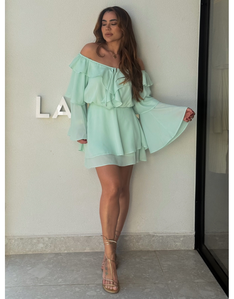 Vestido Musseline Maira Verde Menta