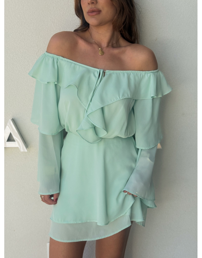 Vestido Musseline Maira Verde Menta