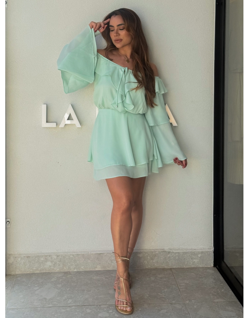 Vestido Musseline Maira Verde Menta