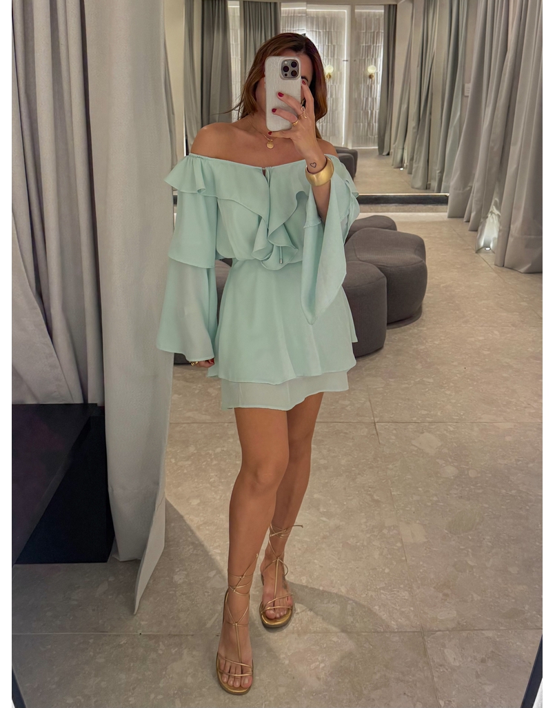 Vestido Musseline Maira Verde Menta