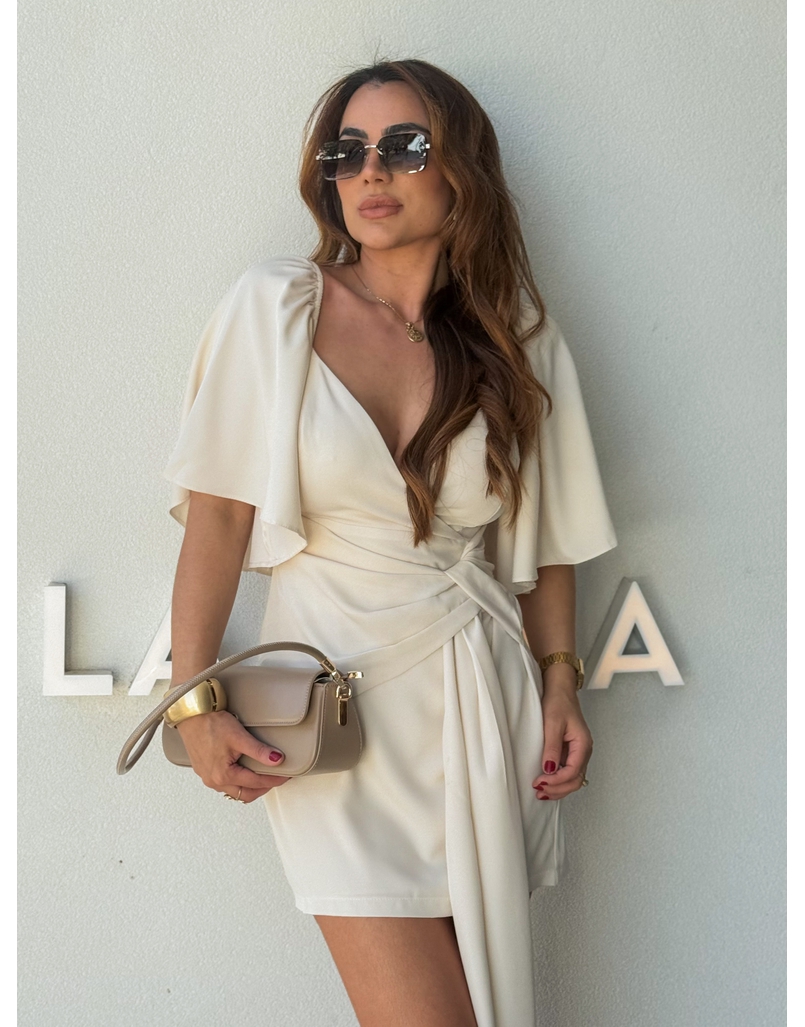 Vestido Manguinha Yara Areia