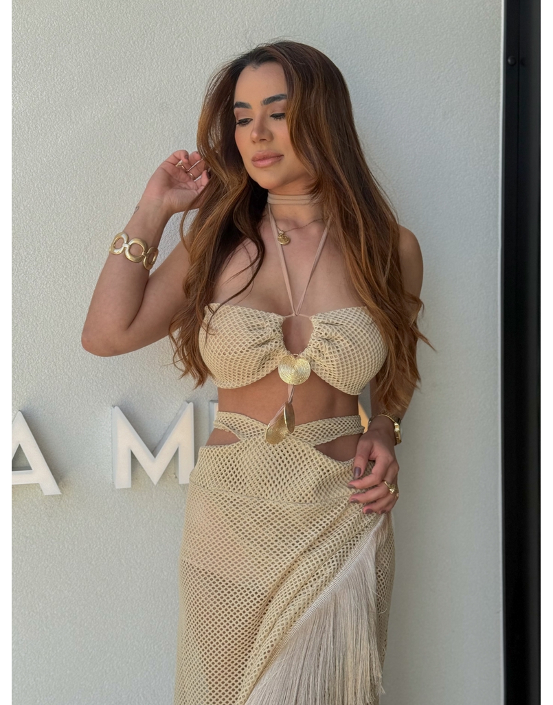 Vestido Sahara Areia