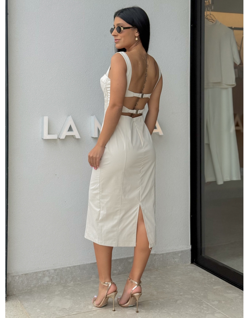 Vestido Meia Taça Yasmim Areia