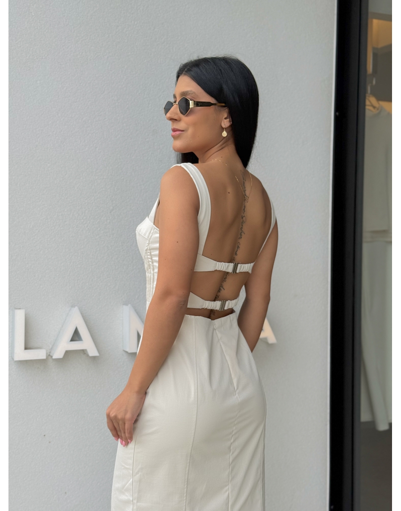 Vestido Meia Taça Yasmim Areia
