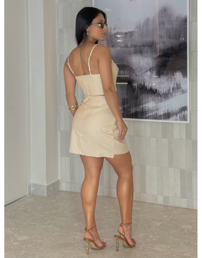 Conjunto Saia Moara Areia 