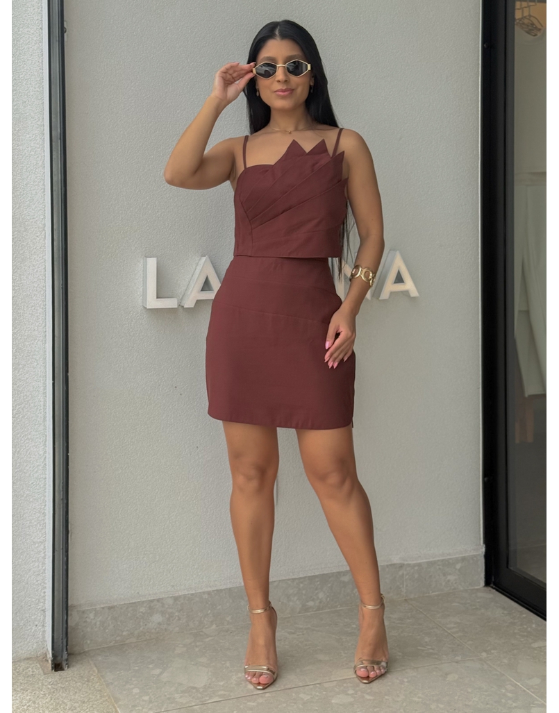 Conjunto Saia Moara Café 