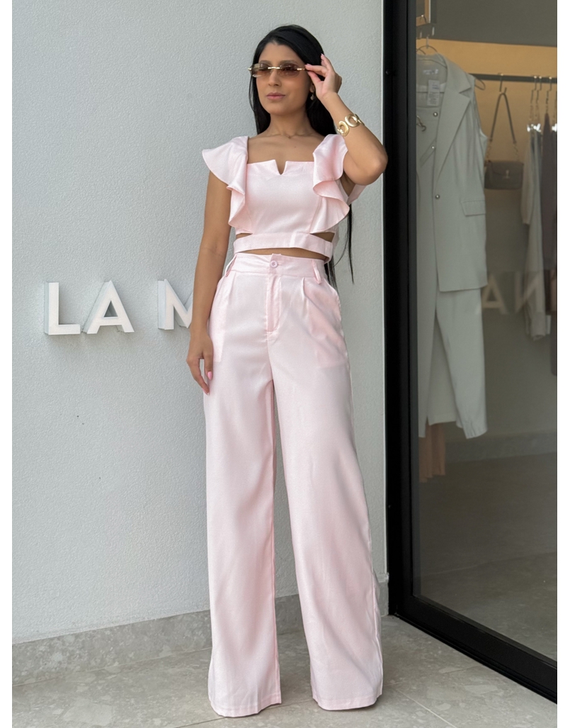 Conjunto Calça Isadora Rosa Bebê