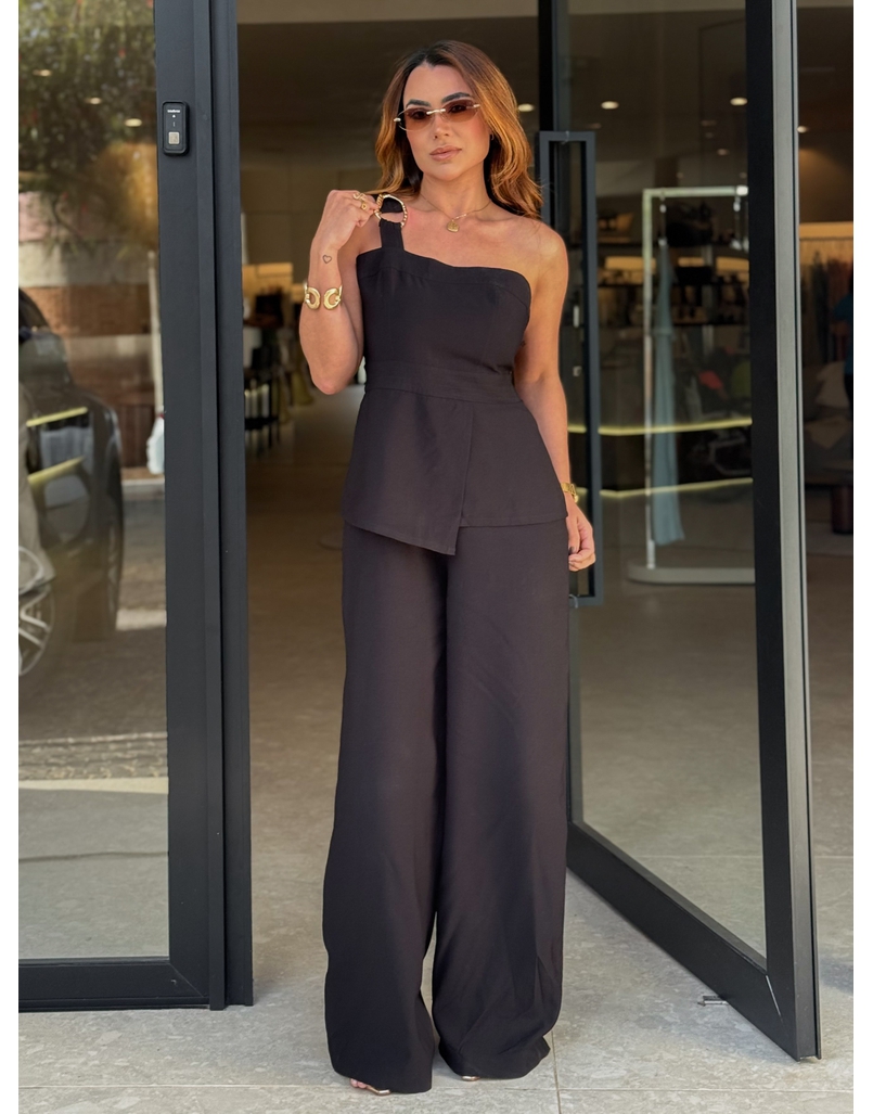 Macacão Fivela Cibele Preto